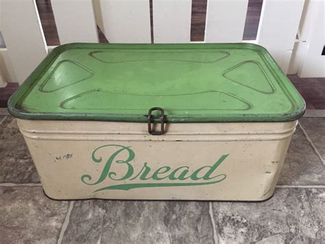 metal bread box vintage|vintage metal bread boxes value.